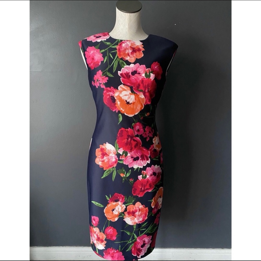 Vince Camuto Floral Knee Length Sheath Dress